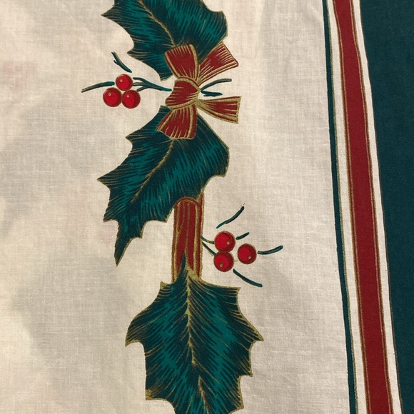 Vintage Kitschy Christmas Tablecloth Rectangular 80x60 Retro MCM Holiday Decor - Picture 7 of 8